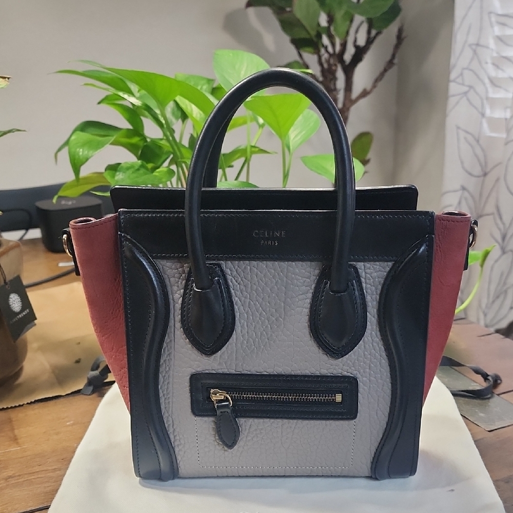 Celine Nano Luggage leather Tricolor